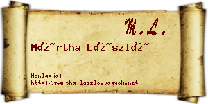 Mártha László névjegykártya