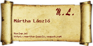 Mártha László névjegykártya