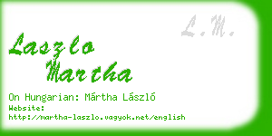 laszlo martha business card