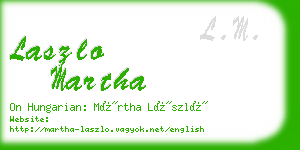 laszlo martha business card